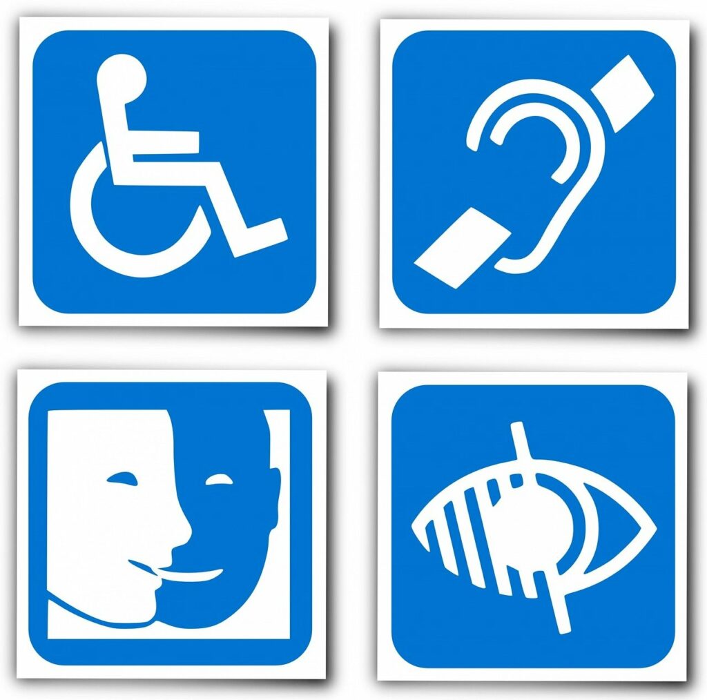 pictogramme handicap tous différents