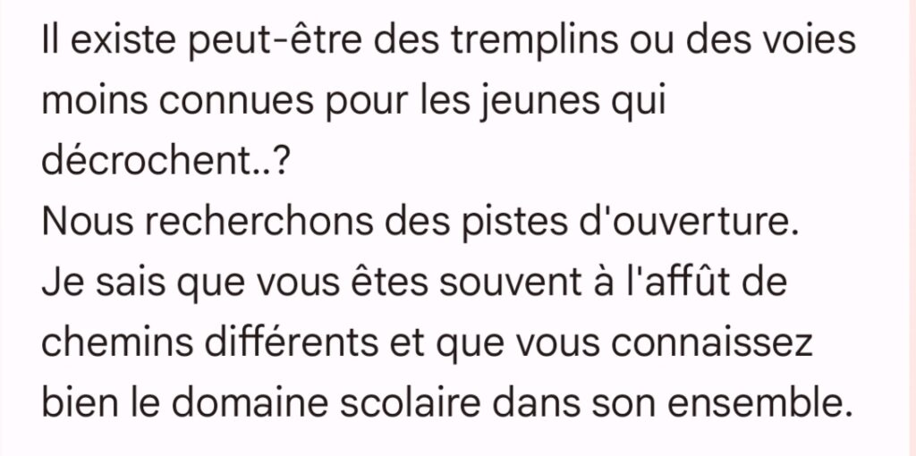 connaissance du milieu scolaire